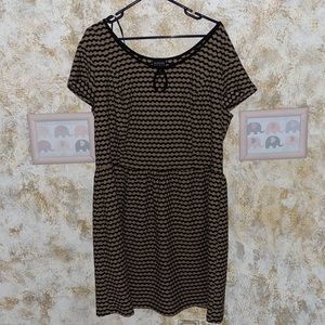 Brown and black dress